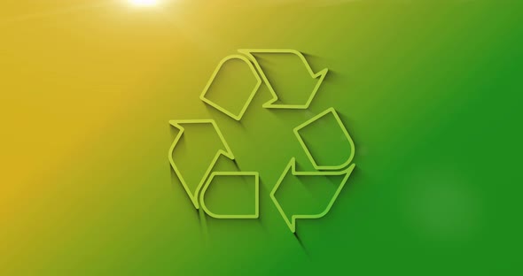 Recycling electronic waste data and sustainable industry symbol 3d with shadow alt