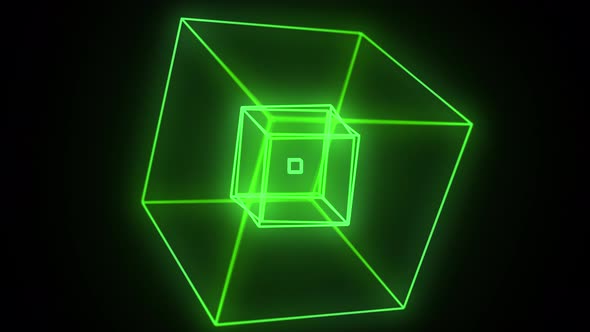 Neon Cube Vj Loop 4K