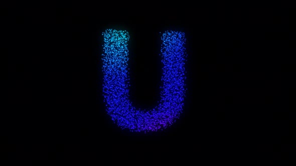 Letter U Alphabet With Particle
