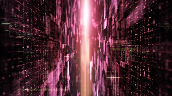 Futuristic Digital Abstract Matrix Particles Grid 03 alt