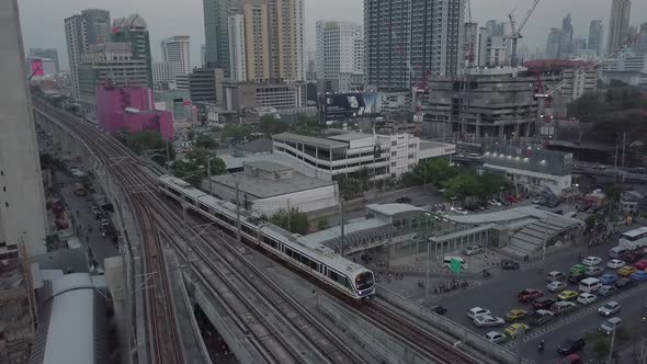 Asoke and Petchaburi Aerial Footage in Bangkok, Thailand alt