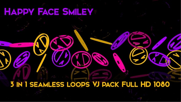 Happy Face Smiley VJ Loops