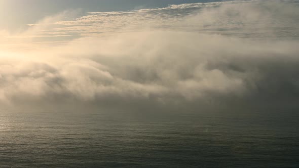 Rolling Californian Coastal Fog and Pacific Ocean, Stock Footage ...