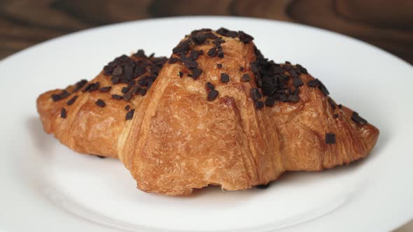 Croissant with Chocolate Sprinkles