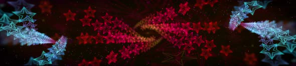 Background with Red Stars Widescreen alt