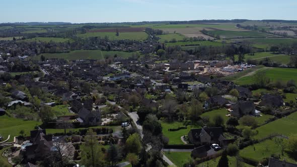 New Build Houses Chipping Campden Cotswolds Aerial Spring Landscape
