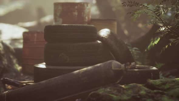 Garbage Dump in Tropical Forest alt