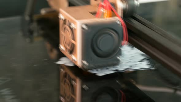 3D Diy Printer Printing Plastic Snowflake