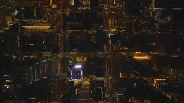 Aerial Birds Eye Overhead Top Down View of Town Development alt