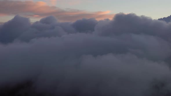 Fast Moving Dramatic Clouds in Mountains alt