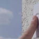 Ringing On A Doorbell On White Facade And Blue Sky With Clouds On Sunny Day Male And Female Finger - VideoHive Item for Sale