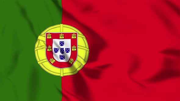 4K Portugal Flag - Loopable