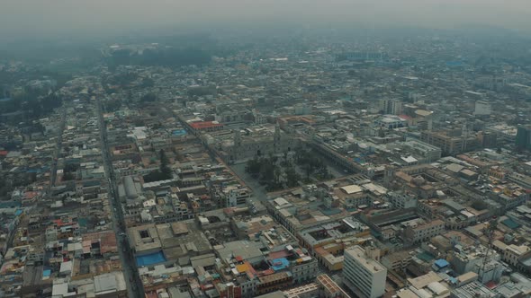 Aerial view city of Arequipa in Peru 4K