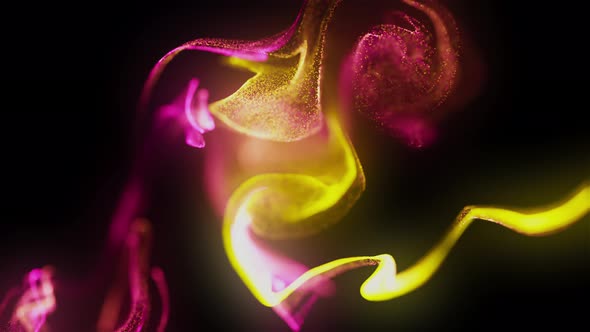 Glowing Fluid Particles Background 4k