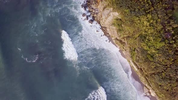 Top-down view of New Zealand coast alt