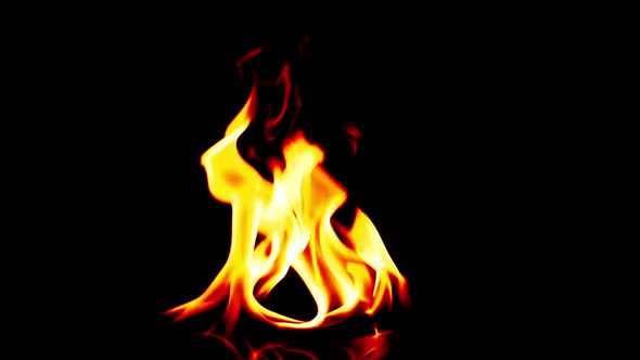 Abstract Fire Burning Black Background Texture alt