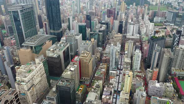 Top view of city in Hong Kong alt