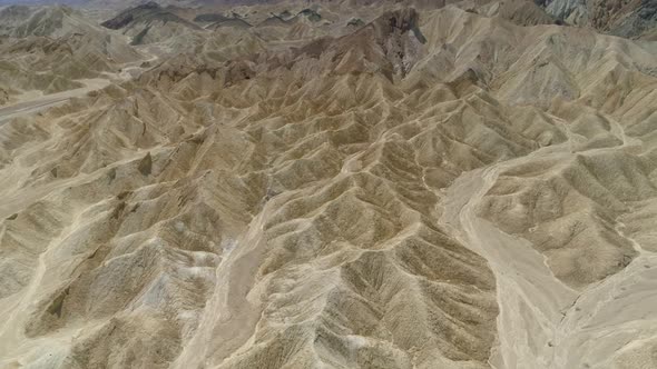 Aerial view of mountain peaks in Death Valley alt