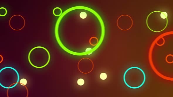 Glowing Multicolored Circles