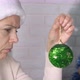 Sad Woman with Sparkled Ball - VideoHive Item for Sale