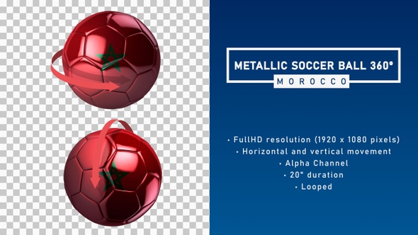 Metallic Soccer Ball 360º - Morocco