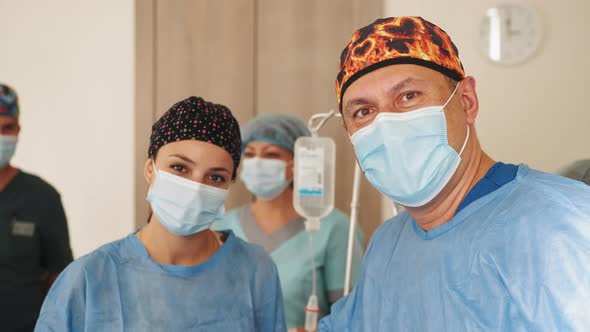Surgeon Male Healthcare Professional in a Hospital Operating Theatre Wearing a alt