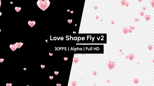 Valentine Love Shape Heart Emoji Fly with Alpha alt