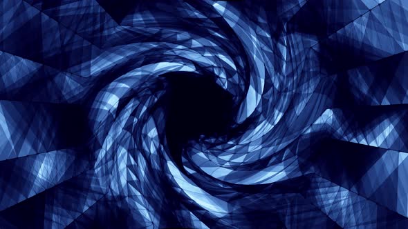 Blue Swirl Tunnel Spiral Abstract Animation