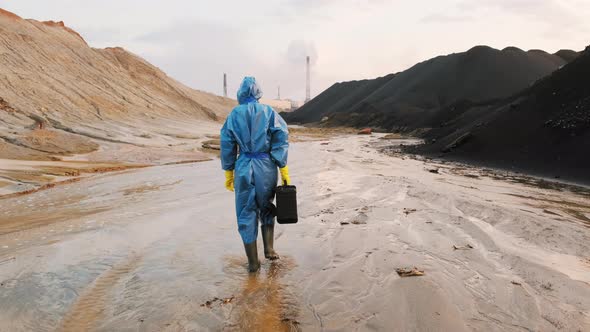 Ecology Expert Inspecting Polluted Zone alt