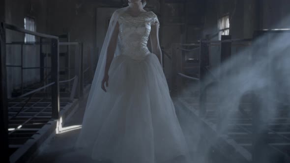Bride in an abandoned place alt