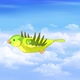 Green canary flying in the sky 4K - VideoHive Item for Sale
