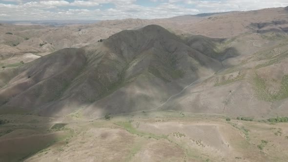 Barren hills in New Zealand