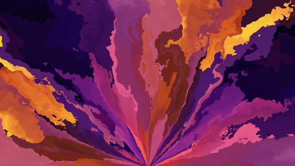 Colorful Flowing Paint Background Loop