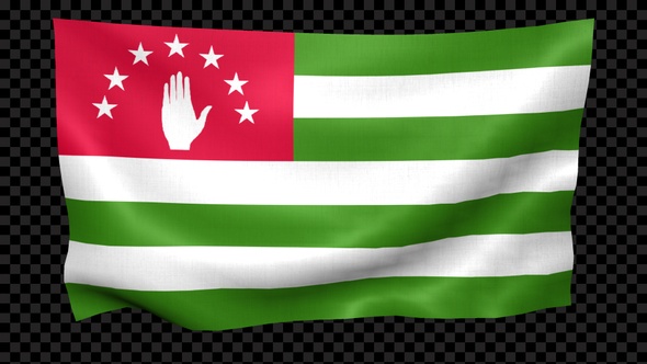 Abkhazia Flag Waving Looped alt