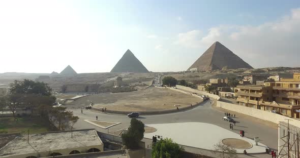 Beautiful Giza pyramids complex in Egypt alt