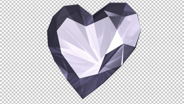 Diamond Heart - 4K Transparent Transition