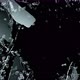 Pieces of destructed Shattered glass in slow motion. Alpha matte - VideoHive Item for Sale