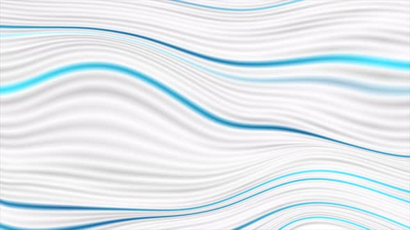 Blue White Curved Smooth Wavy Lines
