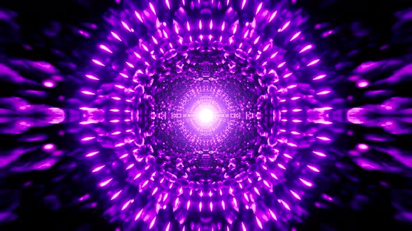 Flickering Circle Light Purple Color Symmetrical Art Background alt