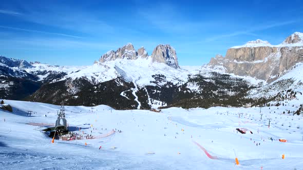 Ski Resort in Dolomites, Italy alt
