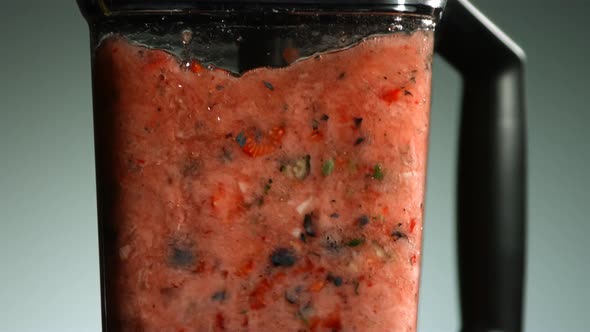 Fruit in blender in ultra slow motion  alt