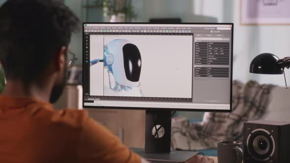 Anonymous Content Creator Rendering 3D Model alt