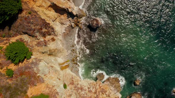 Arial View of the California Bixby Bridge in Big Sur in the Monterey County alt