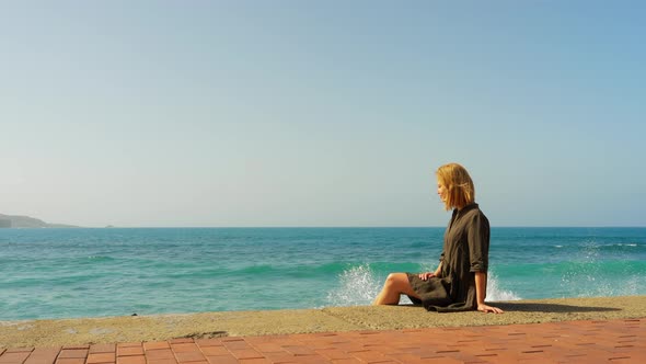 Sitting Beside the Beach