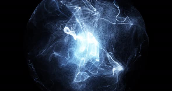 Wispy Smoke In Motion Inside Sphere., Motion Graphics | VideoHive