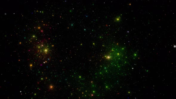 Flying Through Space. Starry outer space background texture