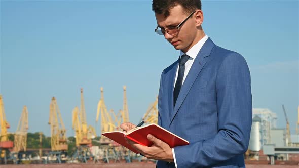 Businessman With Diary