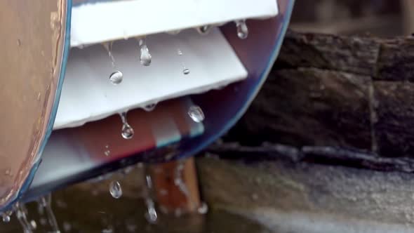 Water Mill And Water Drops 2