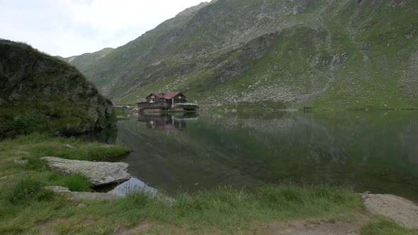 Balea Lake in Fagaras Mountains
