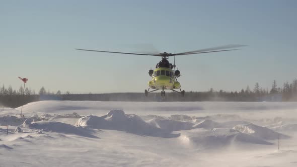 Helicopter Takes Off